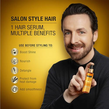 TRESemme Gloss Ultimate Ultra Shine Hair Serum 100ml with Macadamia Oil & Vitamin E, for Super shiny Finish